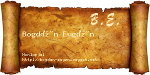 Bogdán Eugén névjegykártya